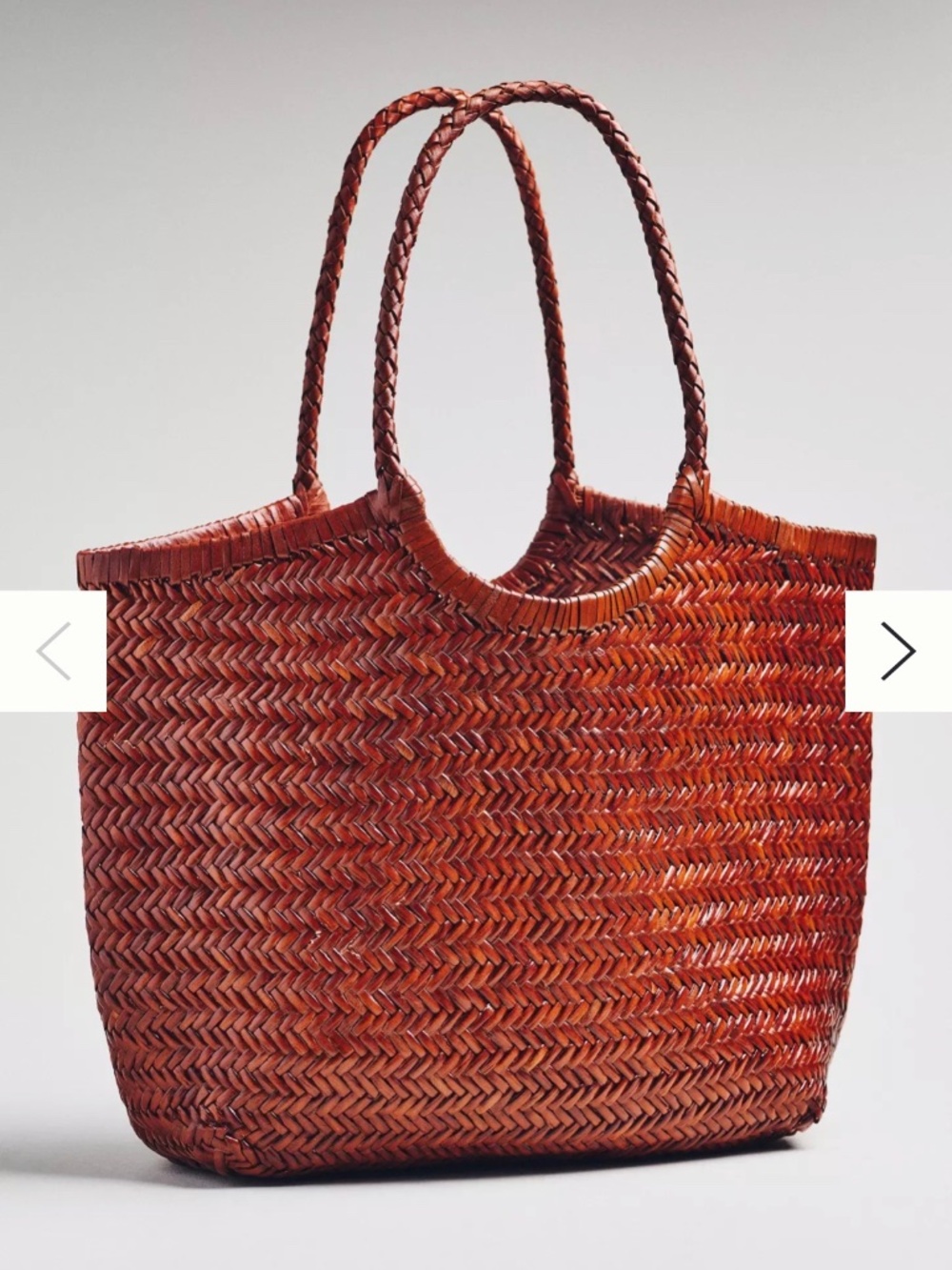 By Anthropologie Woven Leather Tote NWT